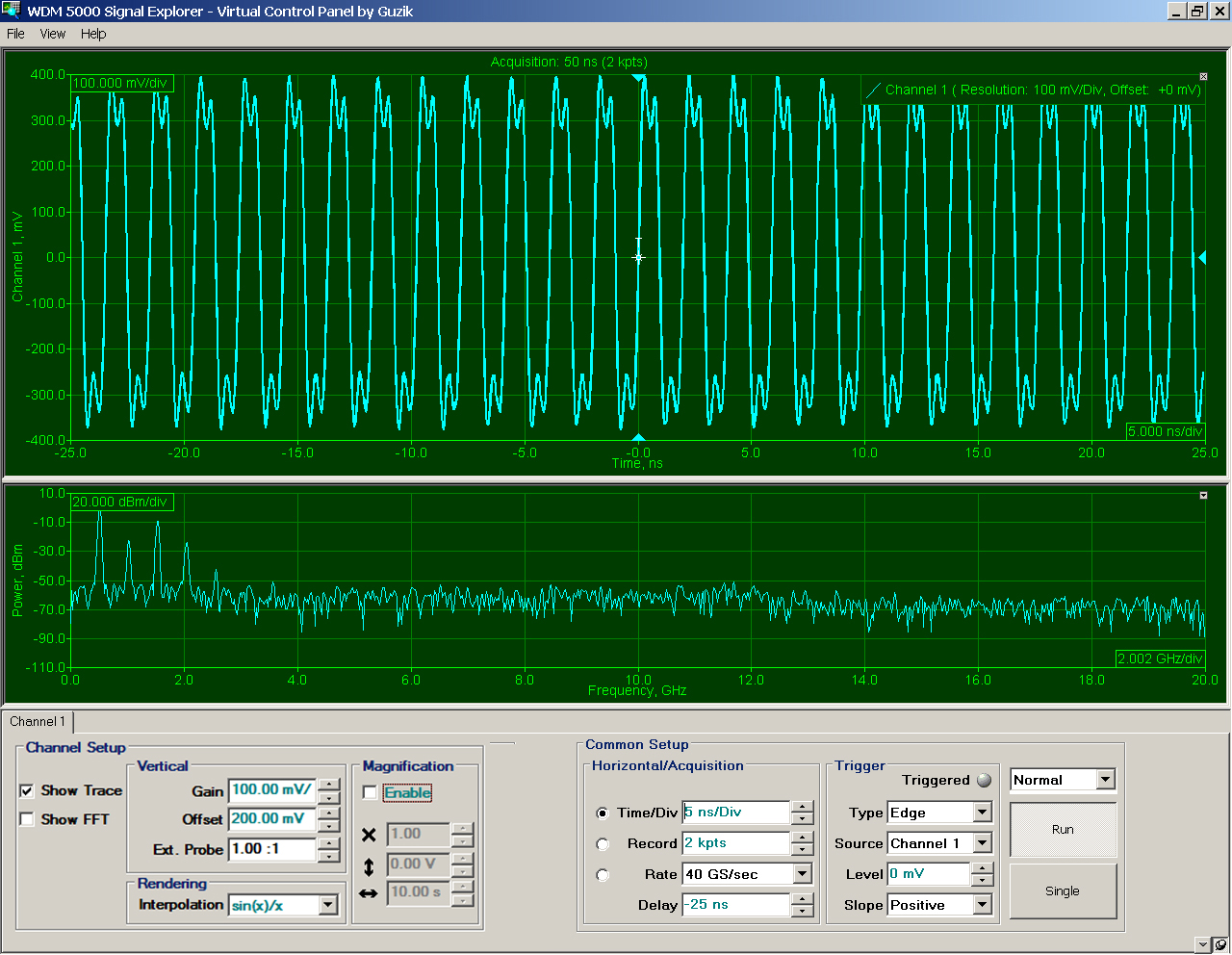 WDM 5000 Signal Explorer 