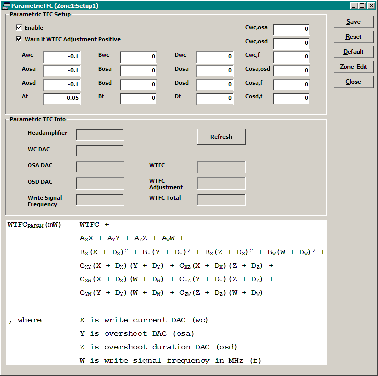 Parametric TFC Control